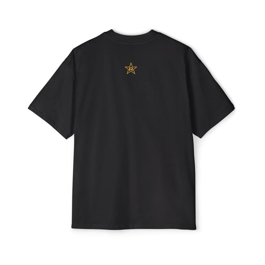 REVOTEES Gold Grill Graphic Tee — Luxury Car Emblem Oversized Men's T-Shirt