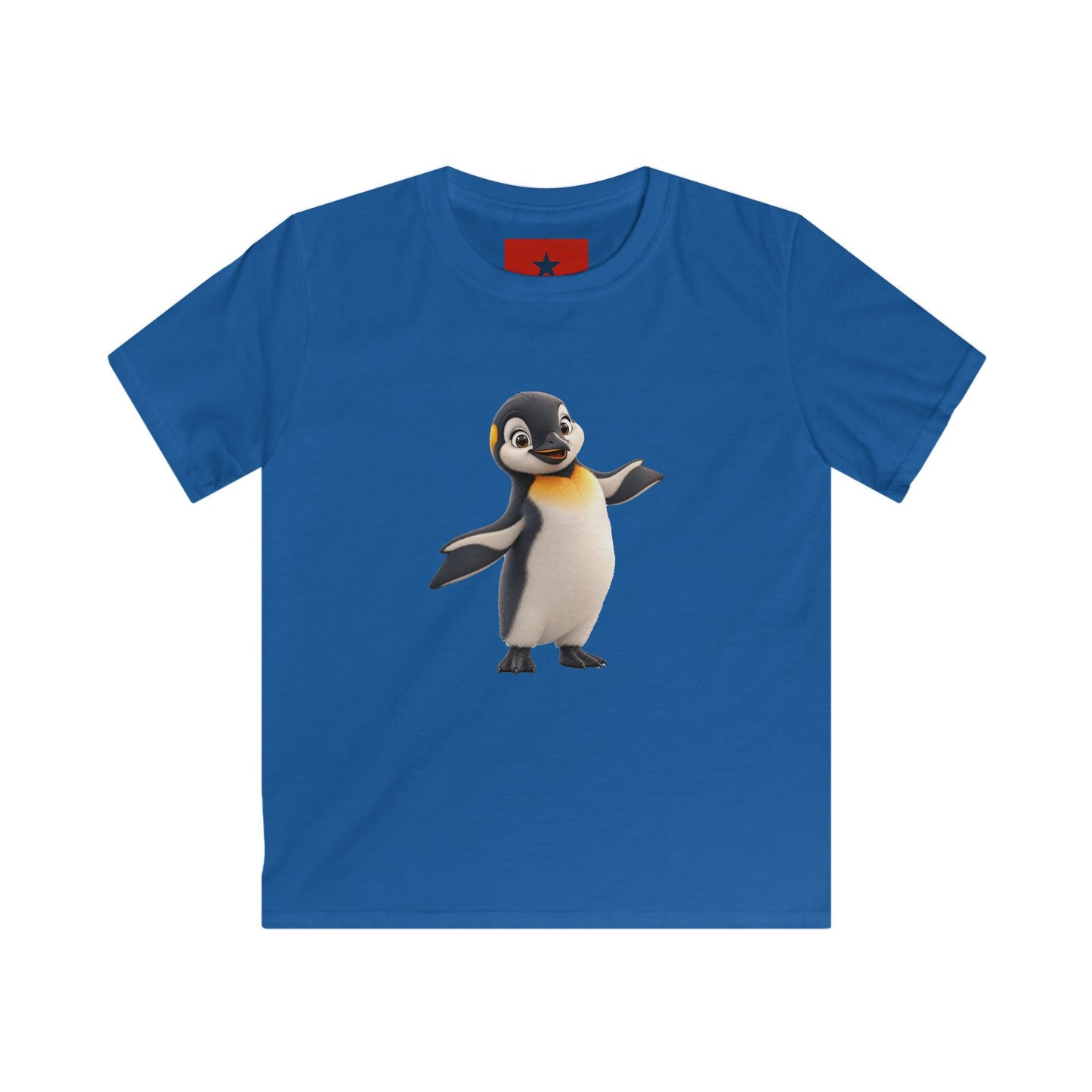 Kids Penguin Graphic Tee — Cute Dancing Penguin Shirt front and back design