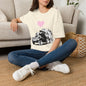Banksy T-Shirt — Pink Drip Heart with Tank Graffiti Tee