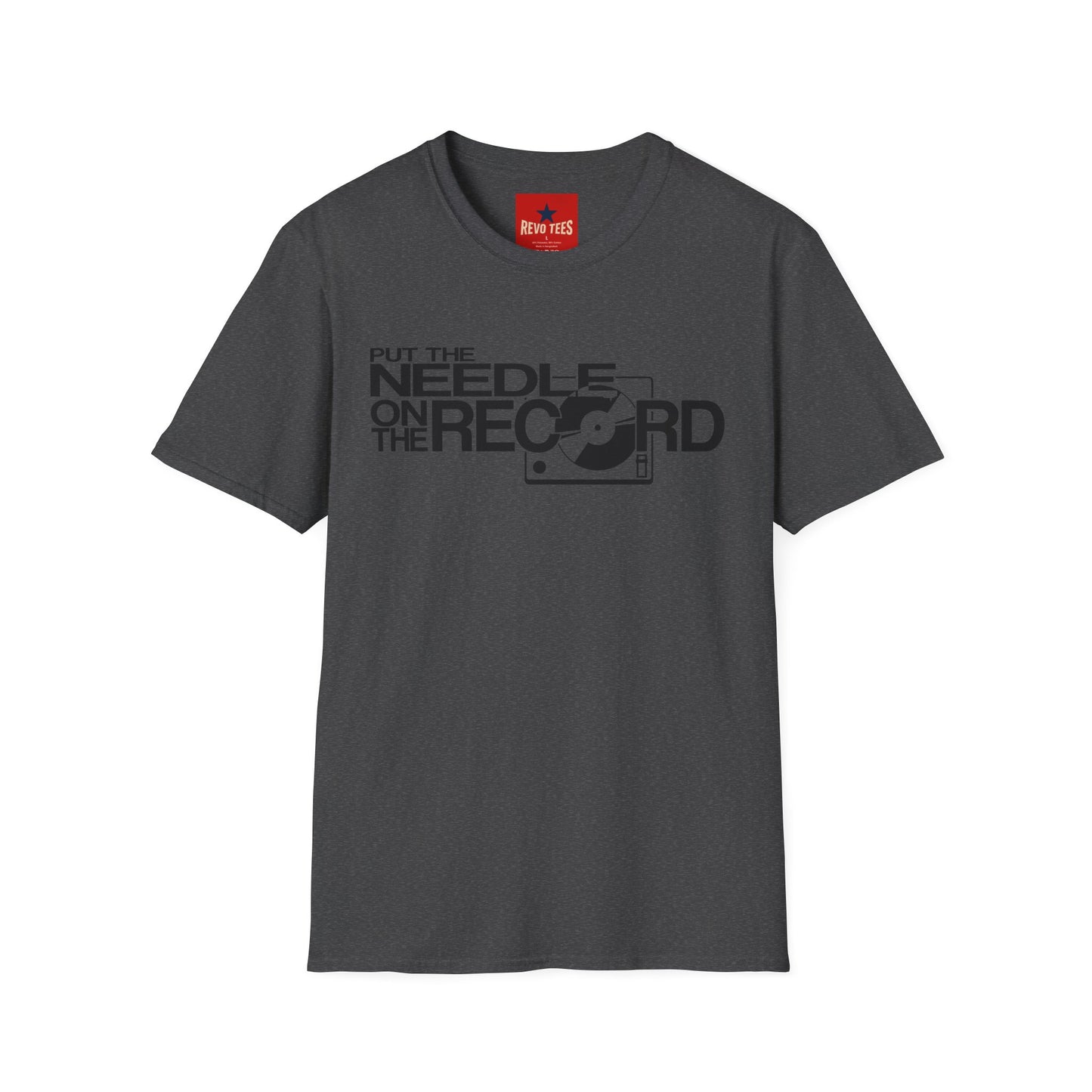 Put The Needle On The Record - Riordan - Unisex Softstyle T-Shirt