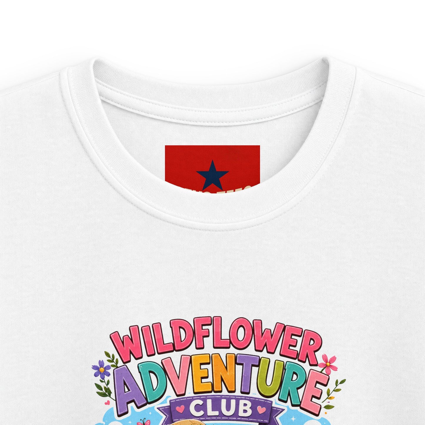 Kids Tee — "Wildflower Adventure Club" Cute Forest Animals Graphic