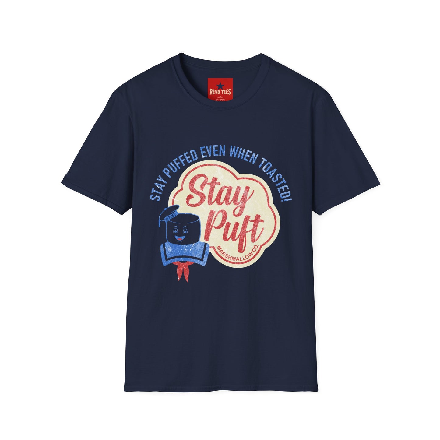 Stay Puft Retro Graphic T-Shirt — "Stay Puffed Even When Toasted"