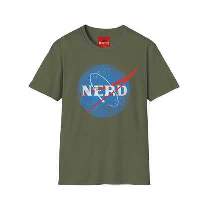 Nerd Space Logo T‑Shirt — Retro NASA-Inspired Graphic Tee