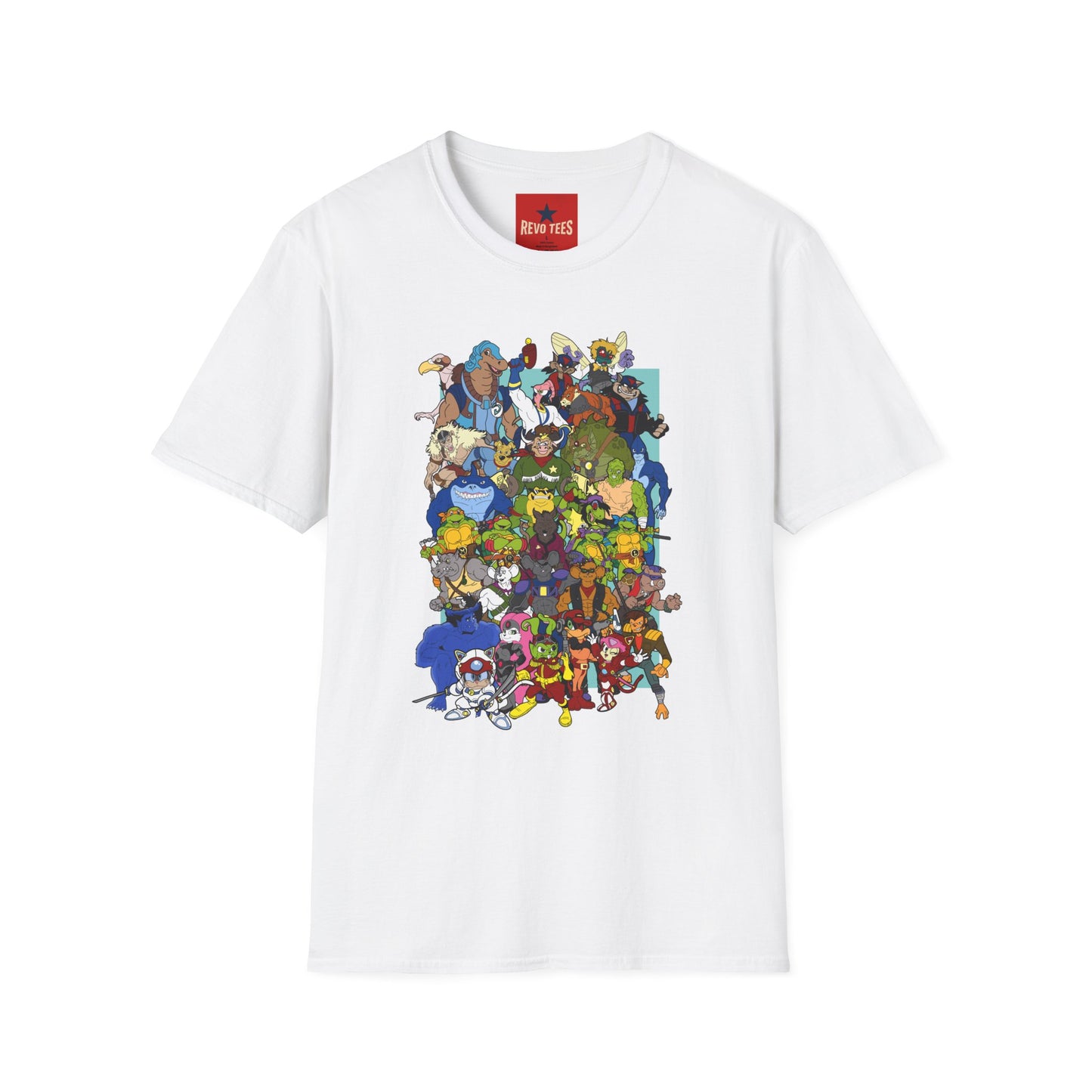 Retro Cartoon Character Collage T-Shirt