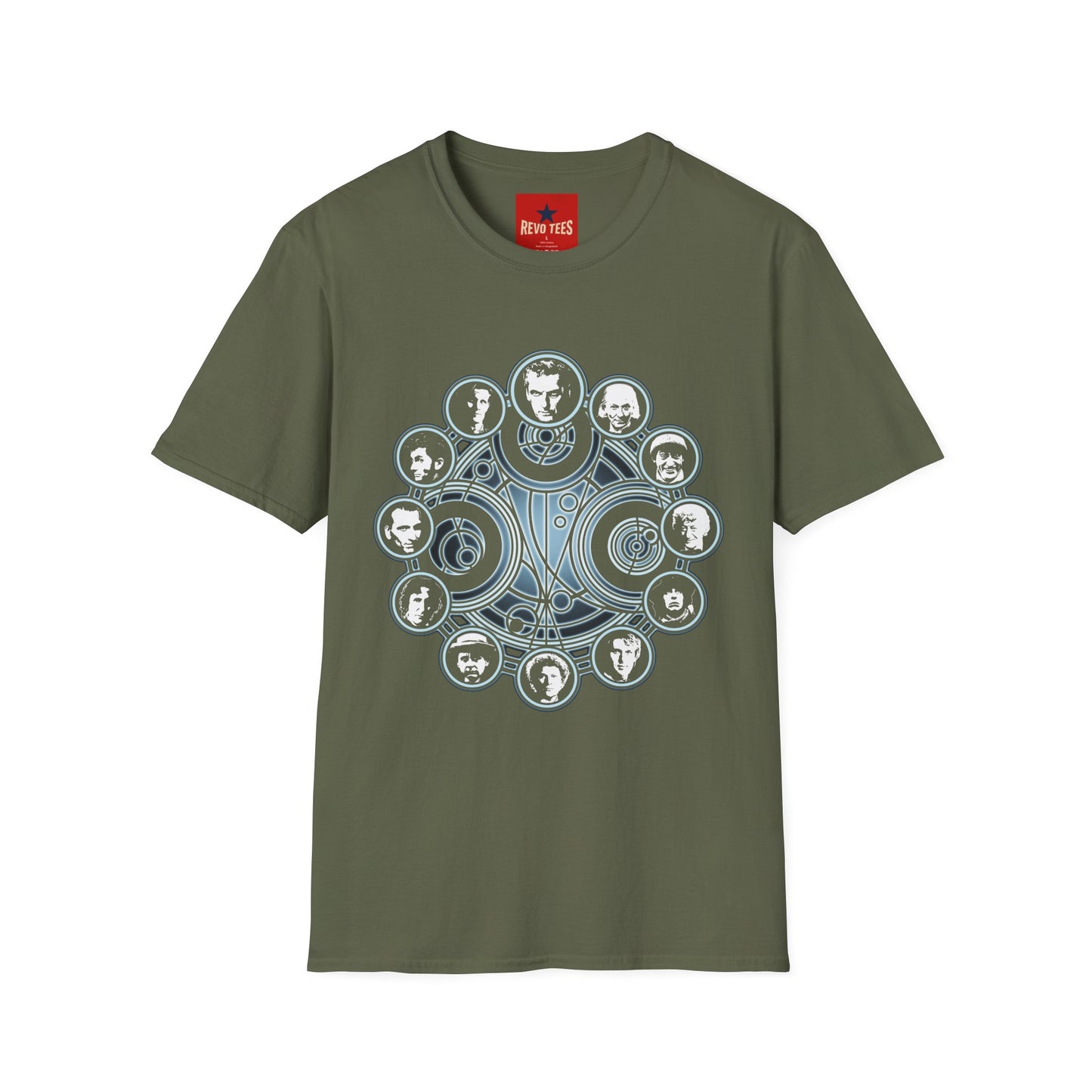 Dr Who Band Members Circle T-Shirt — Vintage Portrait Rock Tee