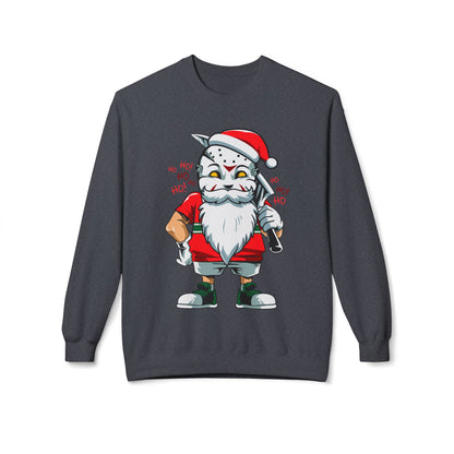 Santa Skull — Edgy Christmas Graphic Crewneck Sweatshirt