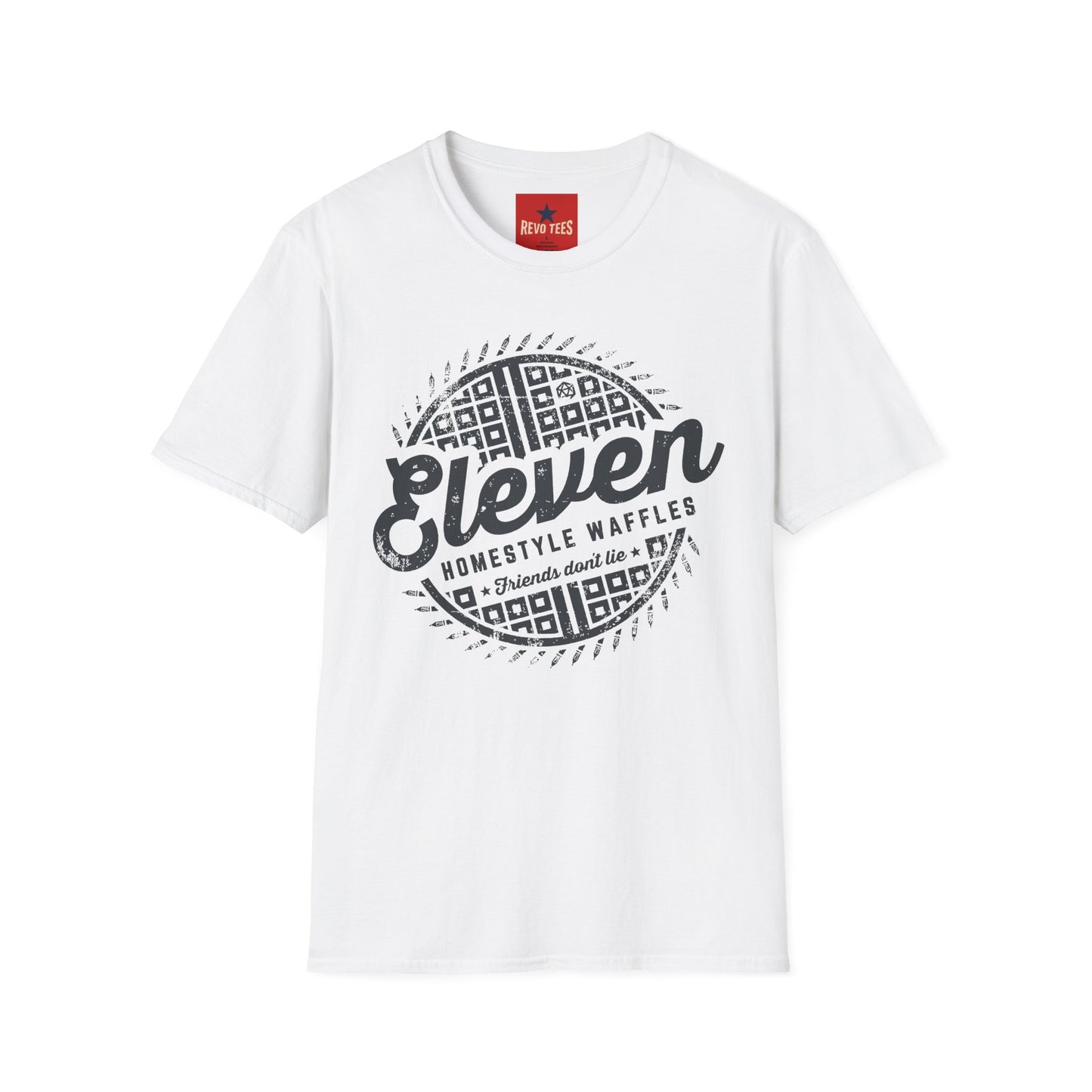 Eleven Waffles Graphic T-Shirt — Retro Breakfast Cafe Tee
