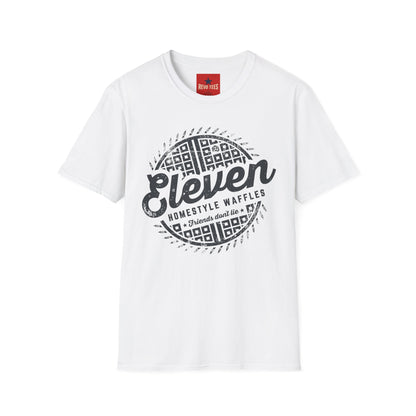 Eleven Waffles Graphic T-Shirt — Retro Breakfast Cafe Tee