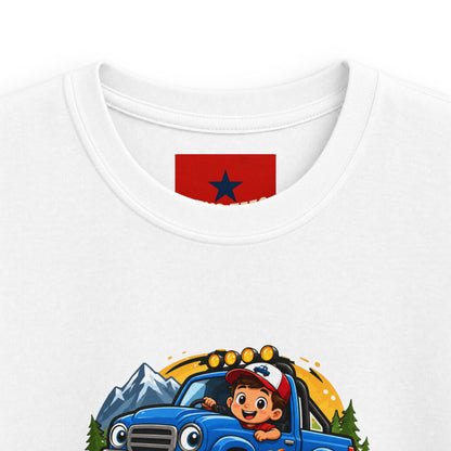 Kids Tee — "Lil' Trucker" Monster Truck Kids T-Shirt | Cute Off-Road Cartoon Top