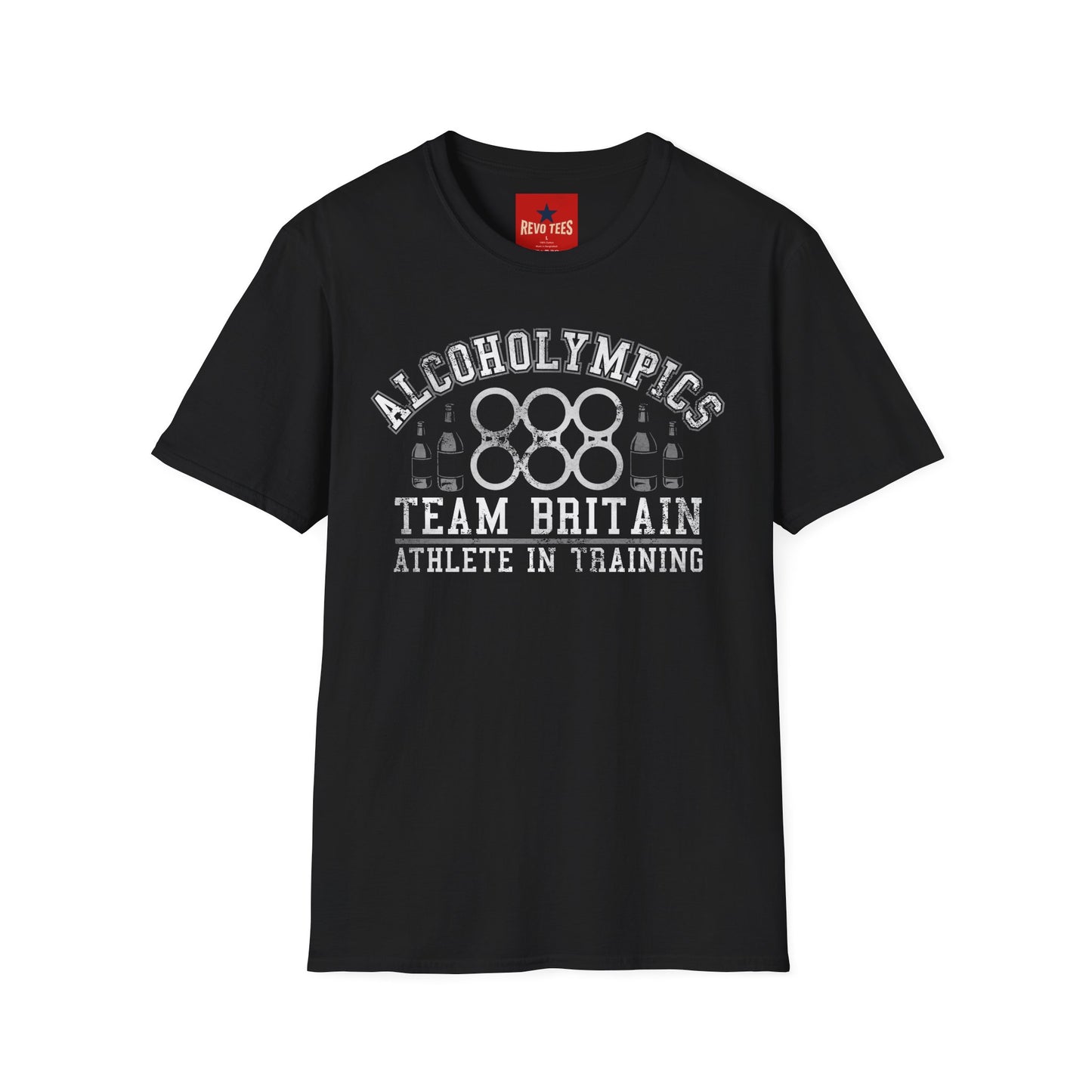 Alcoholympics Team Britain T-Shirt — Funny Drinking Crew Tee