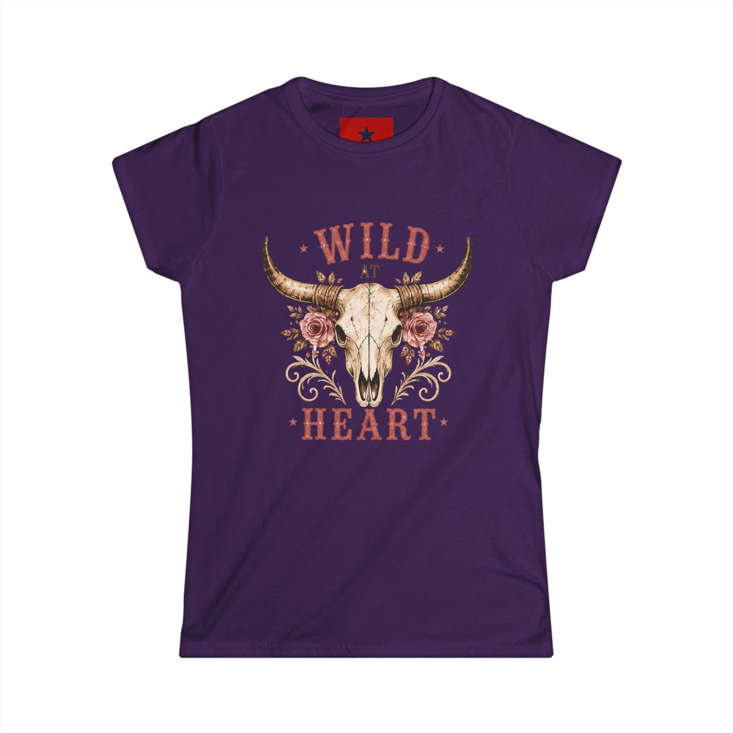 Wild at Heart Tee — Floral Longhorn Skull Women's T-Shirt