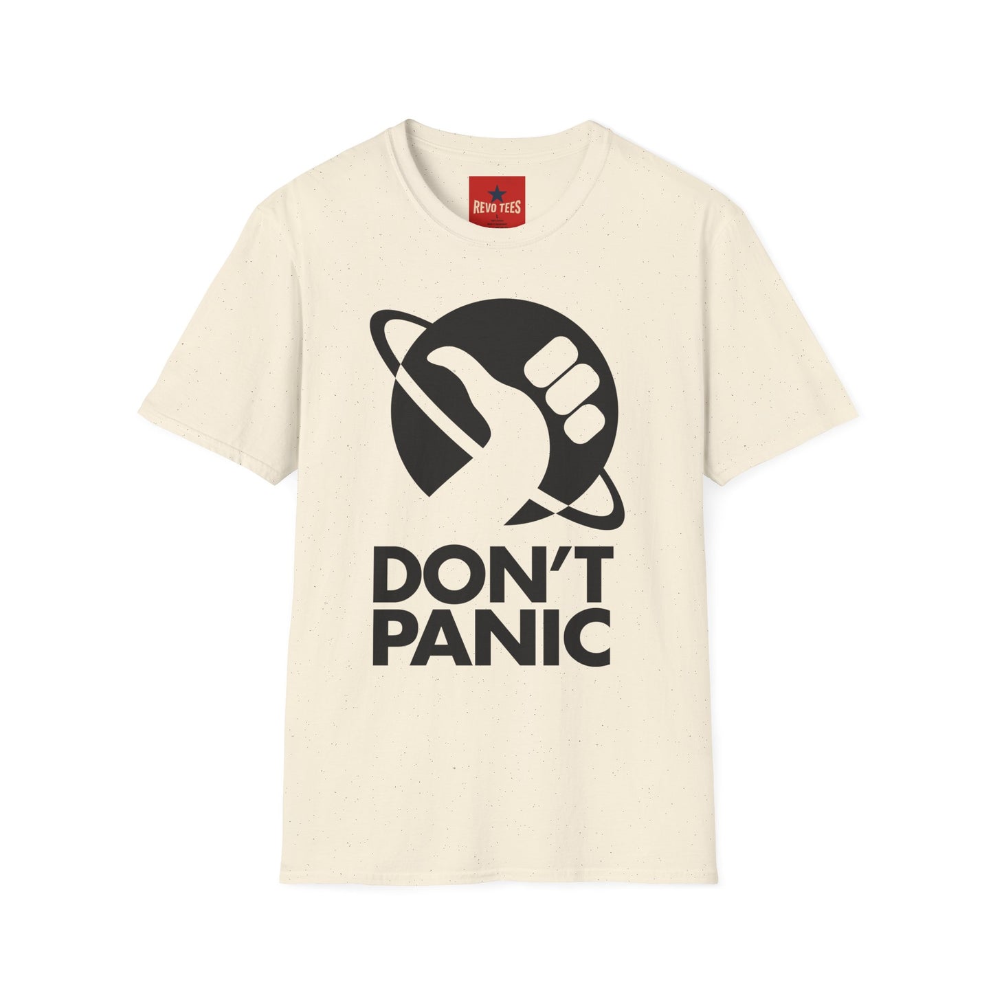 T-Shirt — "Don't Panic" Galactic Thumb Logo Tee