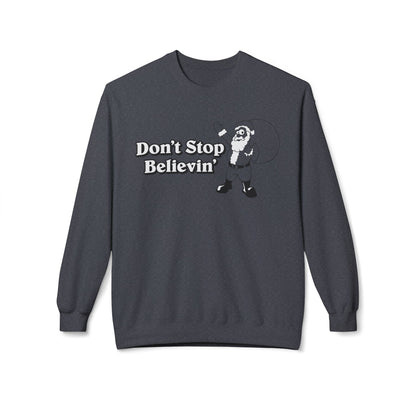 Christmas - 'Don't Stop Believin'' Santa Crewneck Sweatshirt