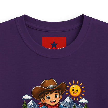 Kids T-Shirt – "Born to Roam" Cute Cowboy Adventure Tee for Little Explorers