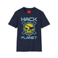Hack the Planet T-Shirt — Retro Pixel Skull Hacker Graphic Tee