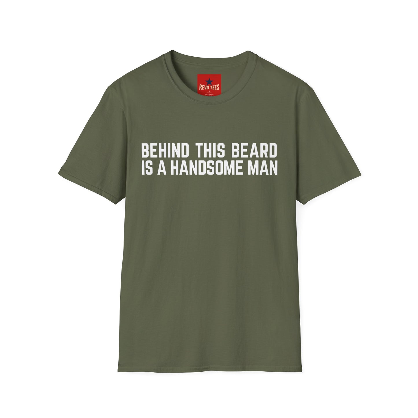 Beard T-Shirt — "Behind This Beard Is A Handsome Man" Funny Graphic Tee