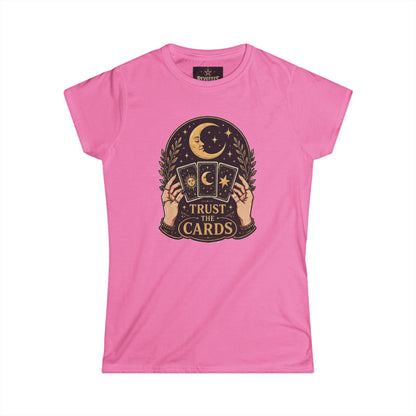 Tarot Tee — "Trust the Cards" Women's Spiritual Graphic T-Shirt