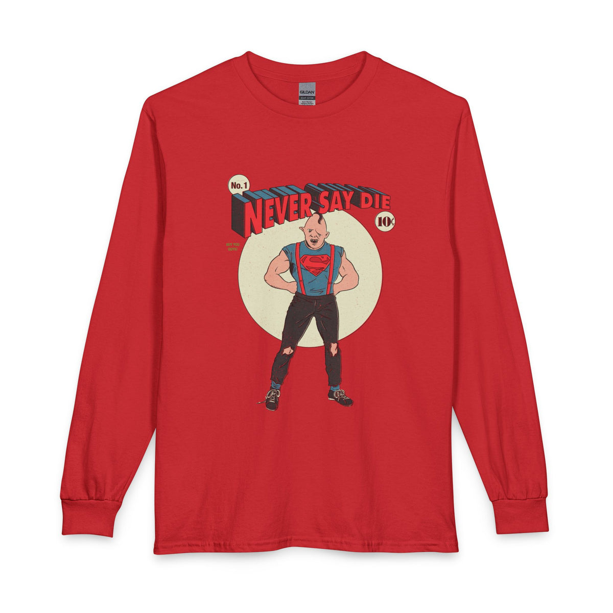 Revotees Goonies Sloth Never Say Die Retro Strongman Long-Sleeve T-Shirt - alternate view 11