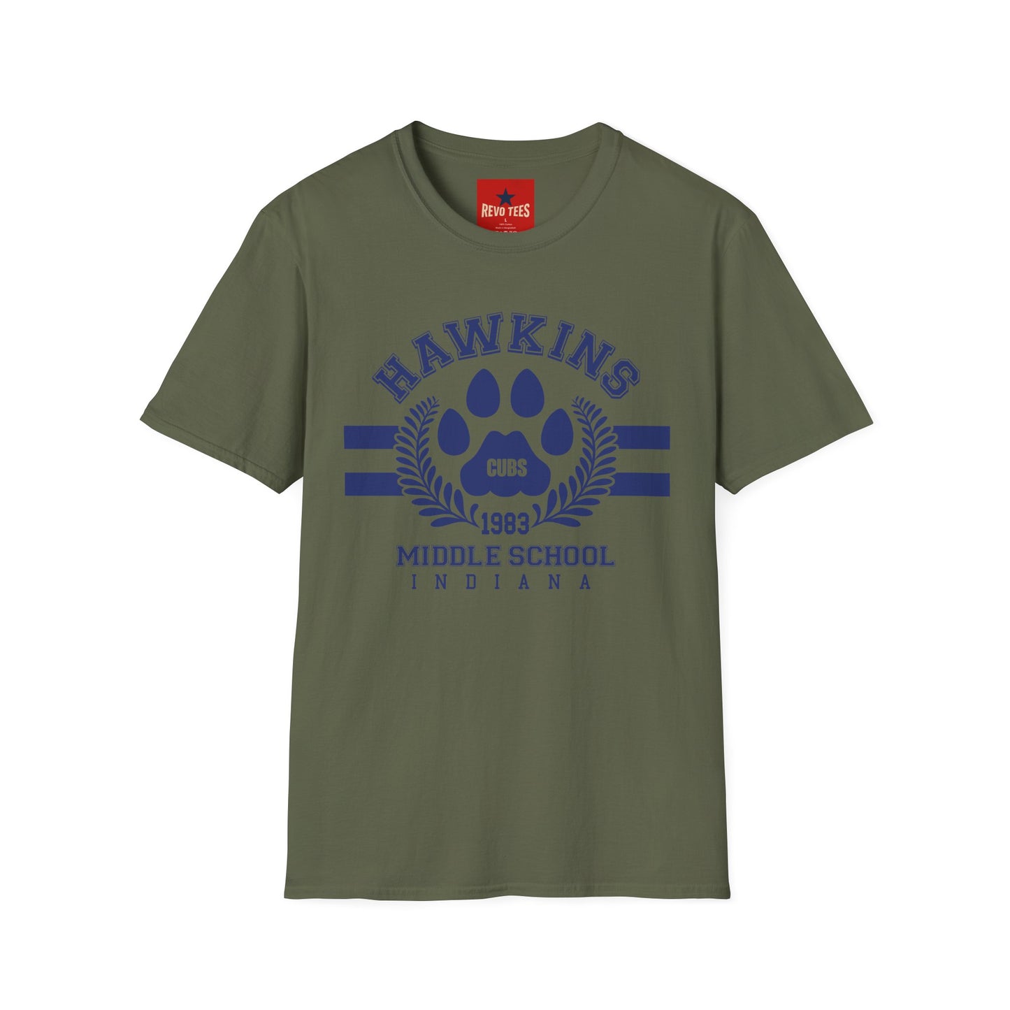 Hawkins Cubs Paw Graphic T-Shirt — Vintage Middle School Spirit Tee
