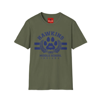Hawkins Cubs Paw Graphic T-Shirt — Vintage Middle School Spirit Tee