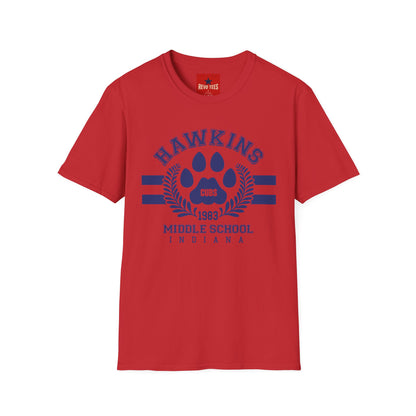 Hawkins Cubs Paw Graphic T-Shirt — Vintage Middle School Spirit Tee