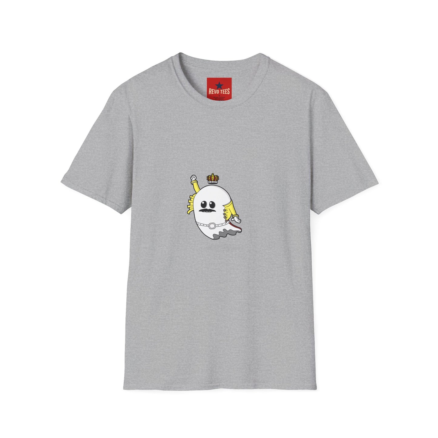 Ghost with Crown T‑Shirt — Cute Retro Cartoon Halloween Tee