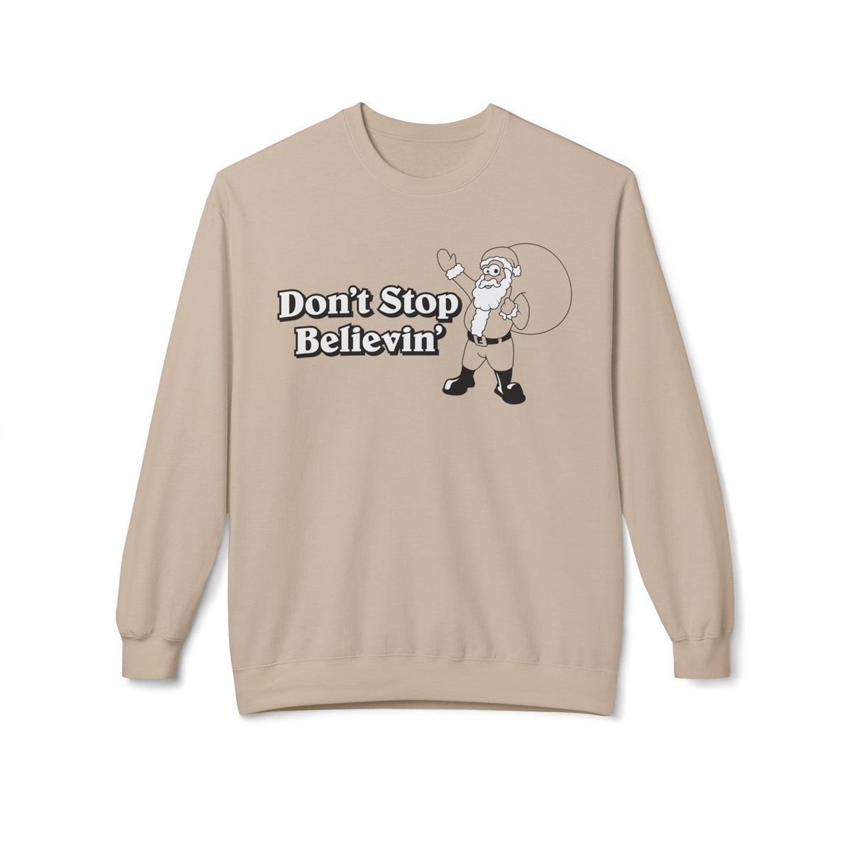 Christmas - 'Don't Stop Believin'' Santa Crewneck Sweatshirt