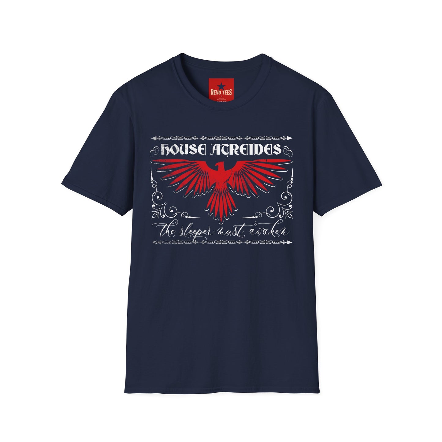 House Atreides T-Shirt — Red Hawk Emblem, Sci‑Fi Fandom Apparel