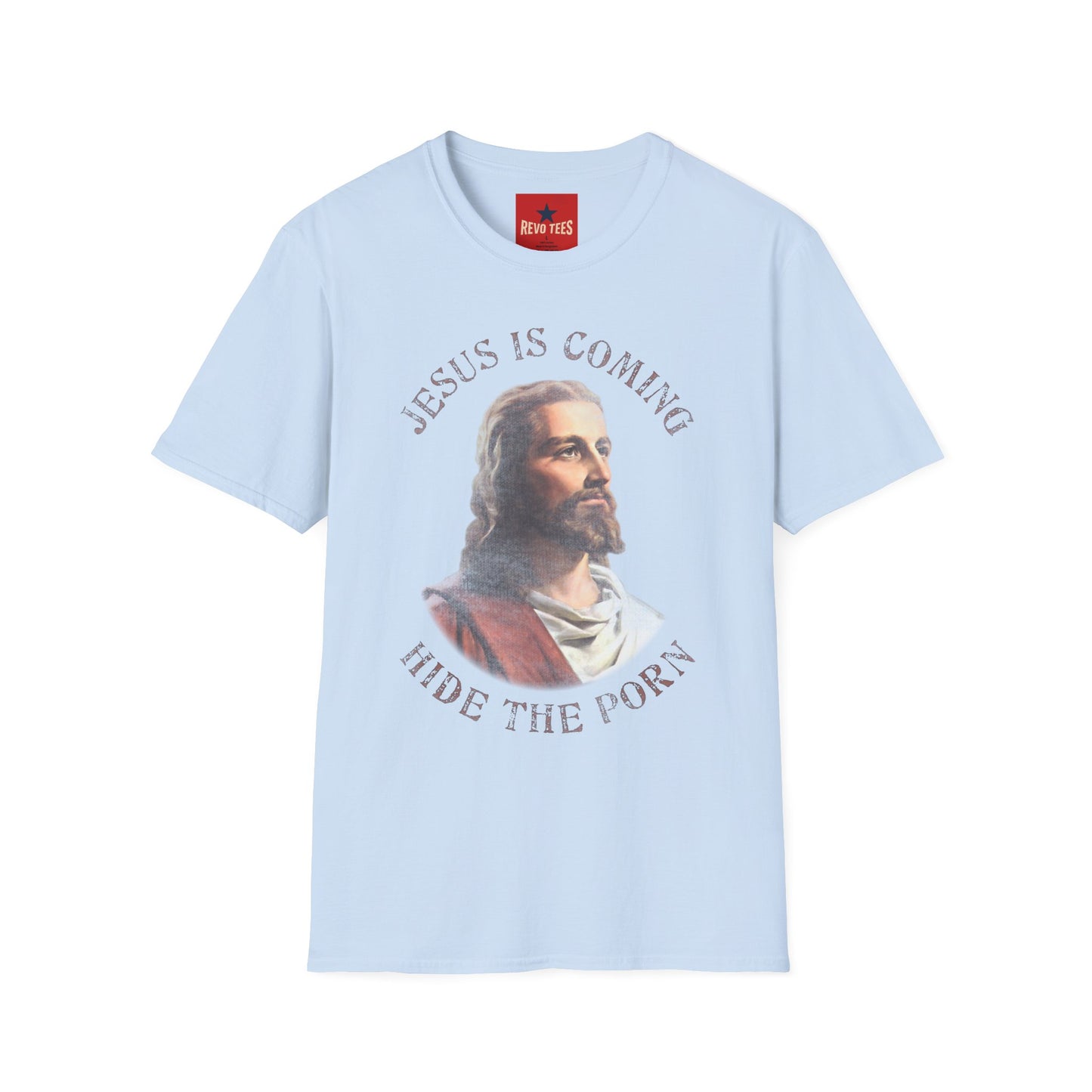 Jesus Is Coming T‑Shirt — Vintage Portrait Christian Faith Tee
