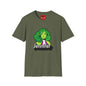 Green Hair Girl T-Shirt — Personalized Name Graphic Tee (e.g., Jennifer)
