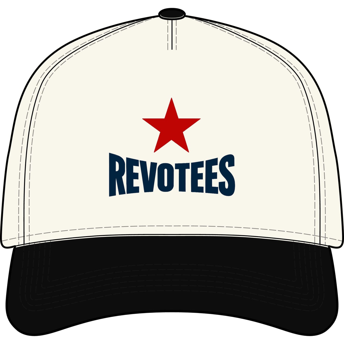 Revotees Two-Tone Cap — Vintage Red Star Baseball Hat