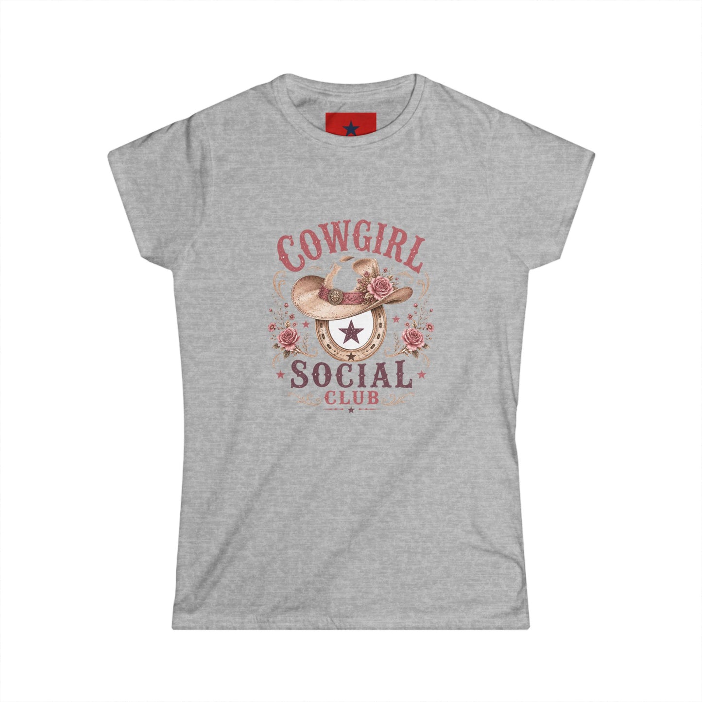 Cowgirl Social Club Women's Tee — Western Cowgirl Hat Graphic Shirt
