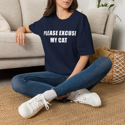 Please Excuse My Cat T-Shirt — Funny Cat Lover Tee