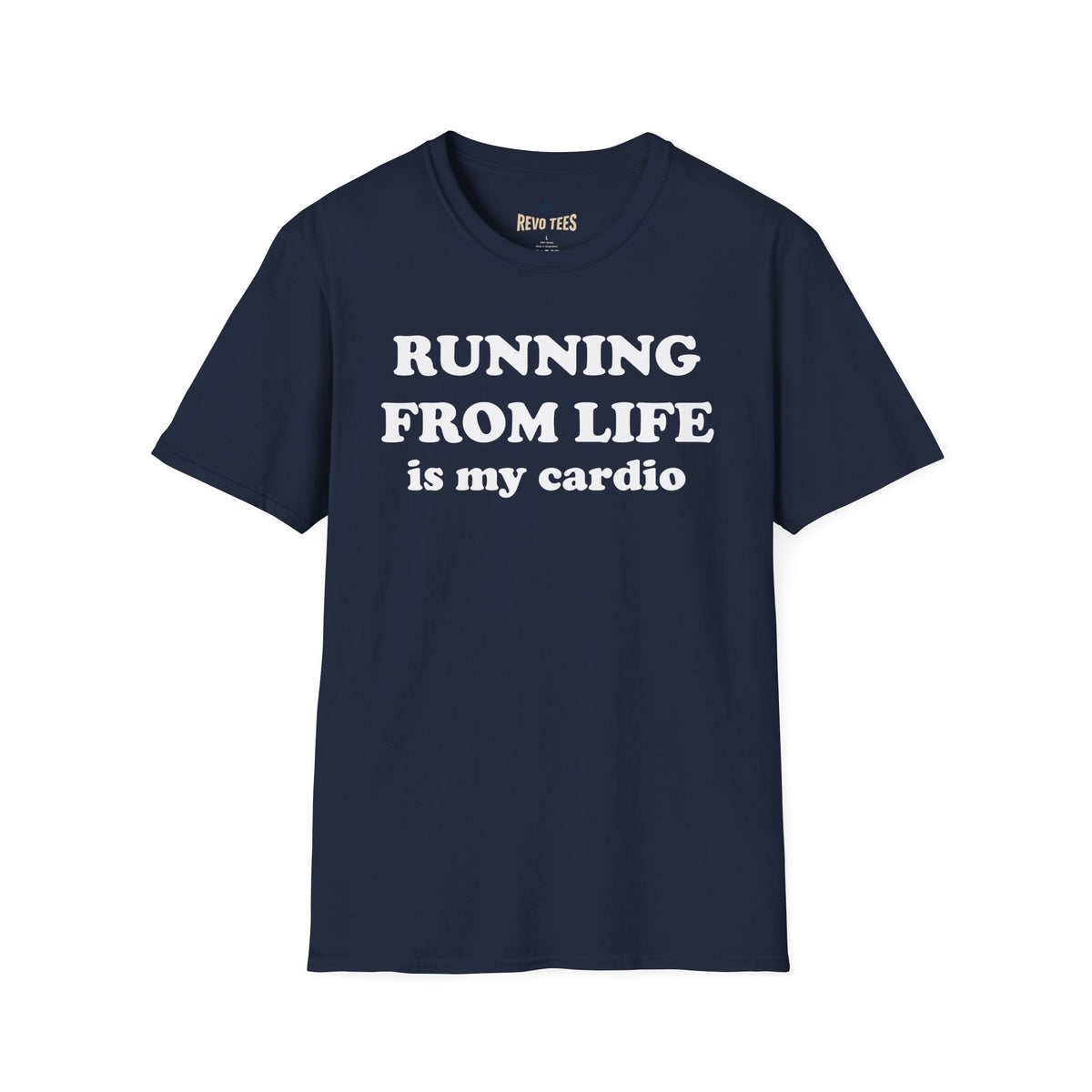 Revotees Running From Life Unisex Softstyle T-Shirt - alternate view 7
