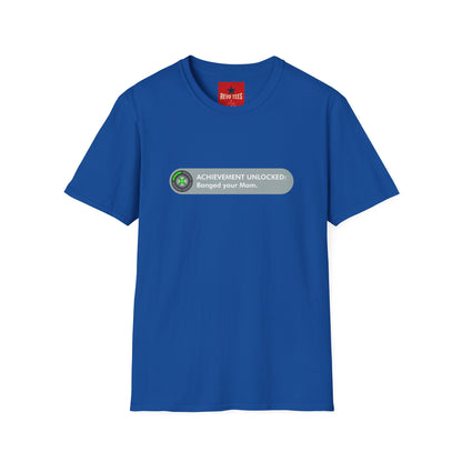 T-Shirt — "Achievement Unlocked: Banged Your Mom" Gamer Humor Tee