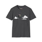 Revotees Banksy Helicopter Pilot Graphic Vintage Chopper Clouds Design T-Shirt - alternate view 3