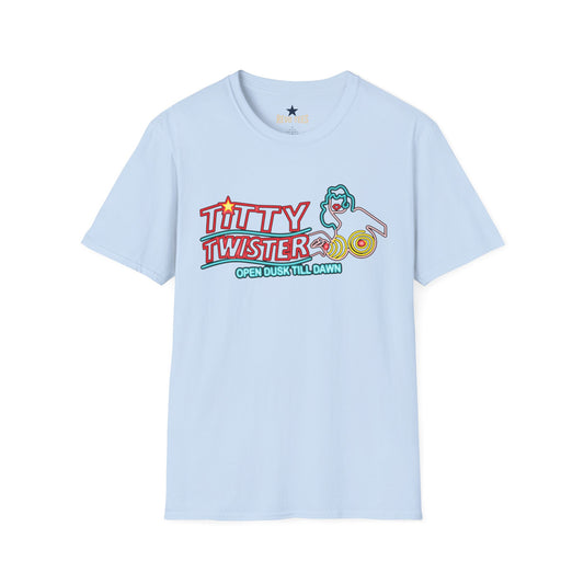Revotees Titty Twister Neon Logo Open Dusk Till Dawn T-Shirt