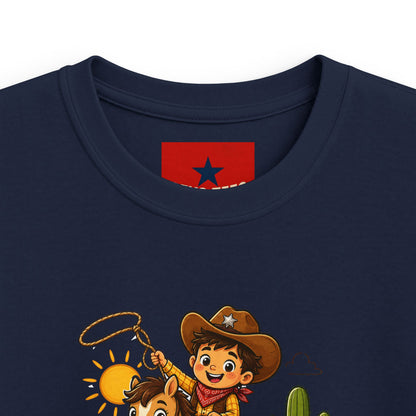 Kids Tee — "Lil' Wild Wrangler" Cute Cowboy Kid Graphic Shirt