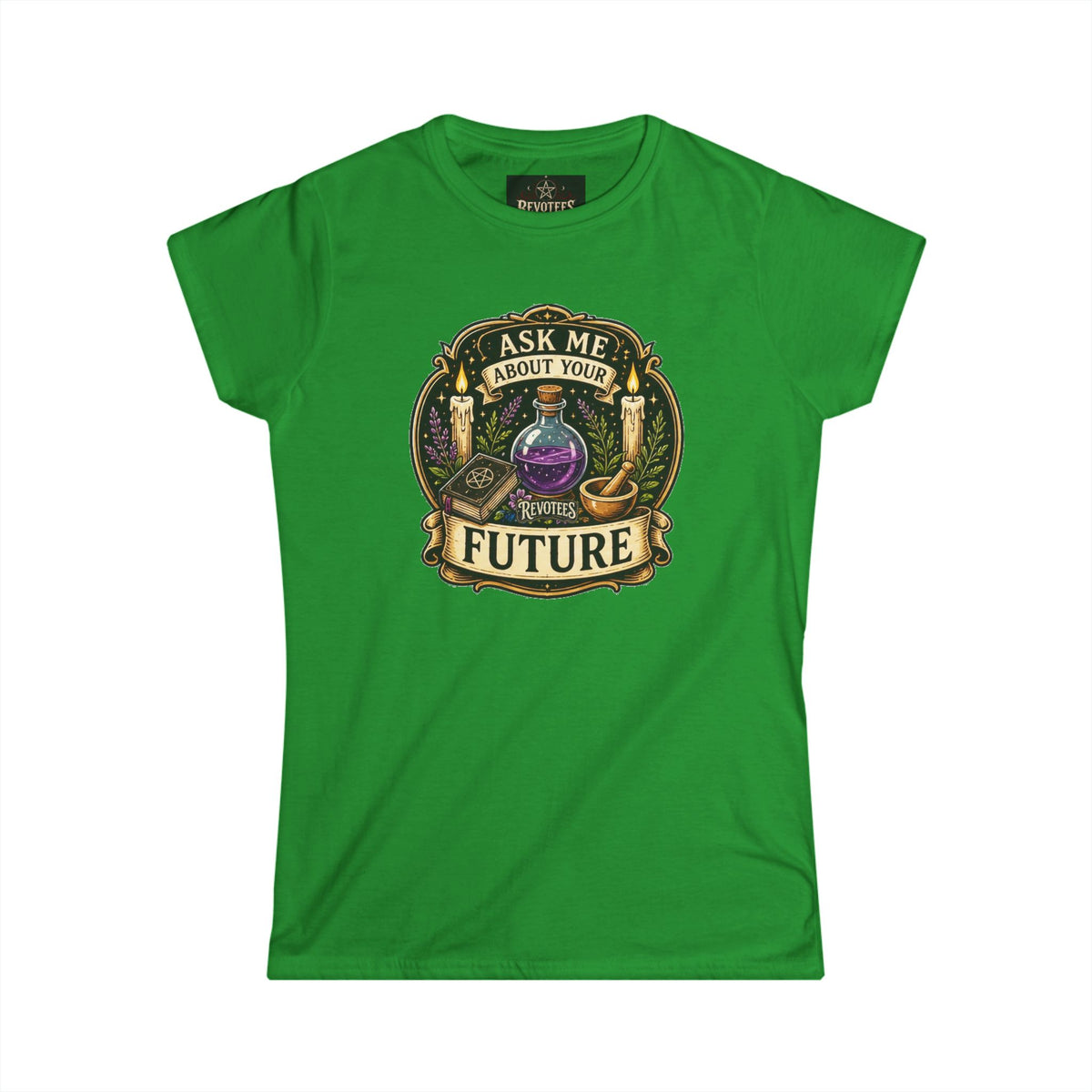 Revotees Fortune Teller Ask Me About Your Future Mystic Crystal Ball Womens T-Shirt - alternate view 7