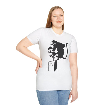 Banksy-Style Monkey On Bomb T-Shirt — Street Art Graphic Tee