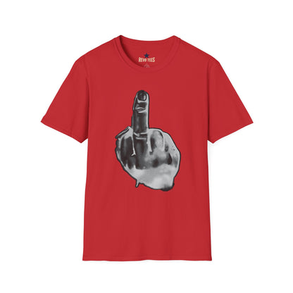 Revotees Graphic Grayscale Middle Finger Design T-Shirt - alternate view 11