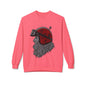 Santa the Bearded Rider  – Red Helmet Moto Crewneck Sweatshirt