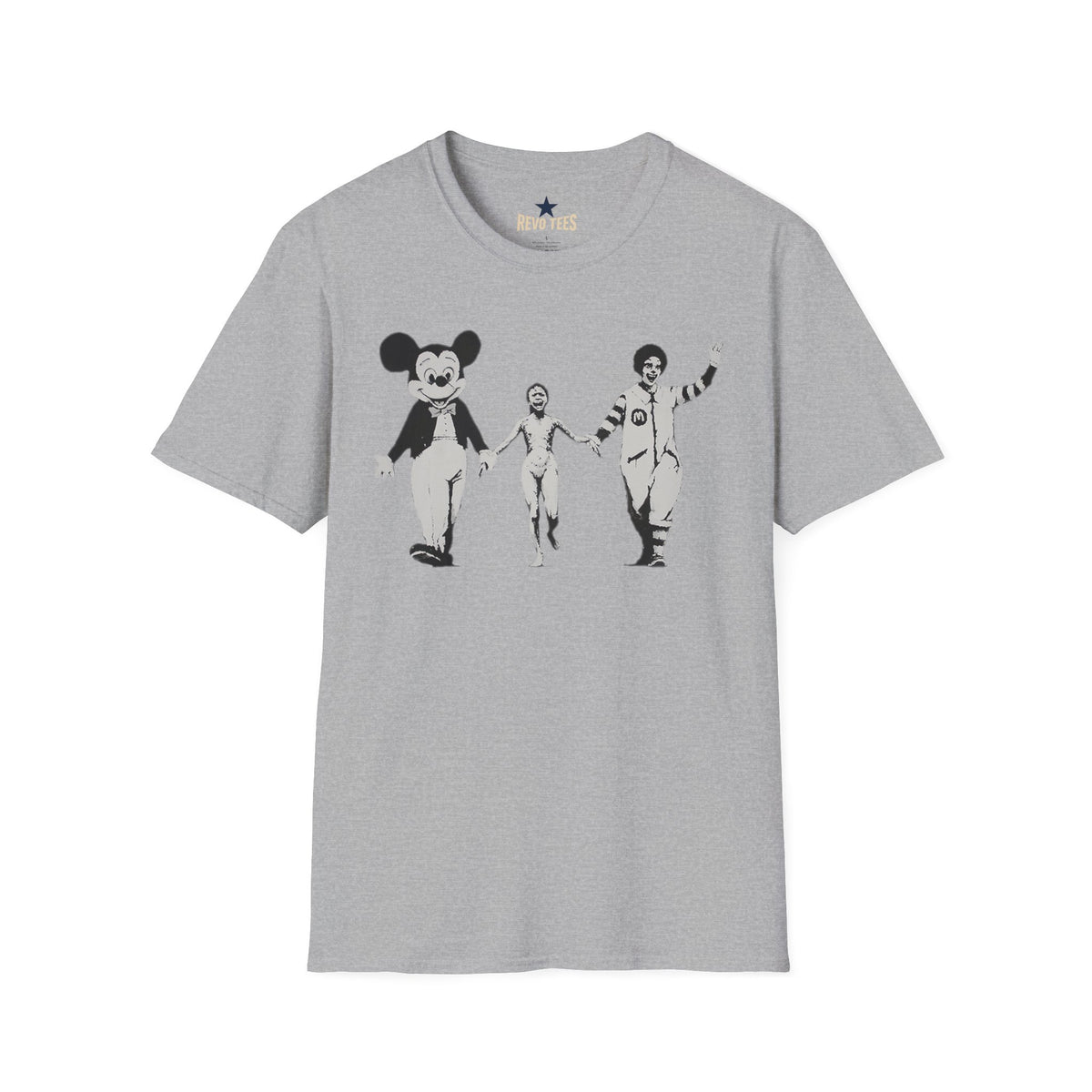Revotees Banksy Graphic Retro Satirical Parade Design T-Shirt - alternate view 4