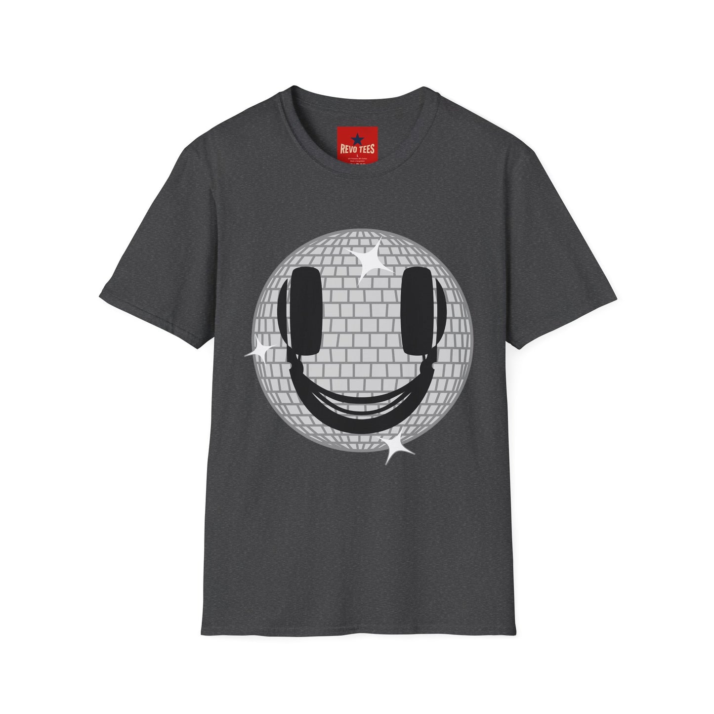 Smiling Disco Ball T-Shirt — Retro Dance Party Graphic Tee
