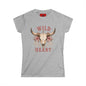 Wild at Heart Tee — Floral Longhorn Skull Women's T-Shirt