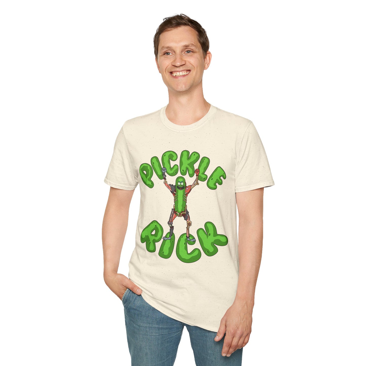 Pickle Rick T-Shirt — Funny Cartoon Pickle Character Tee for Fans & Gifts