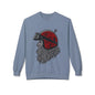Santa the Bearded Rider  – Red Helmet Moto Crewneck Sweatshirt