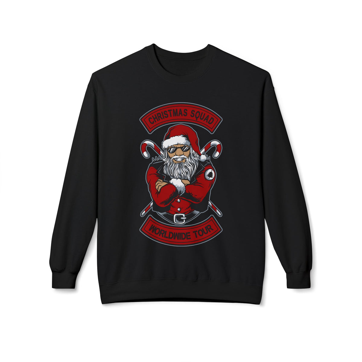 Santa Skull — Christmas Skull Rock-N-Roll Tour Crewneck Sweatshirt