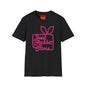 Jack Rabbit Slims T‑Shirt — Retro Neon Bunny Logo Tee