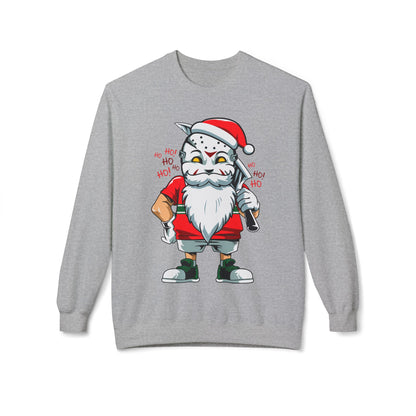 Santa Skull — Edgy Christmas Graphic Crewneck Sweatshirt